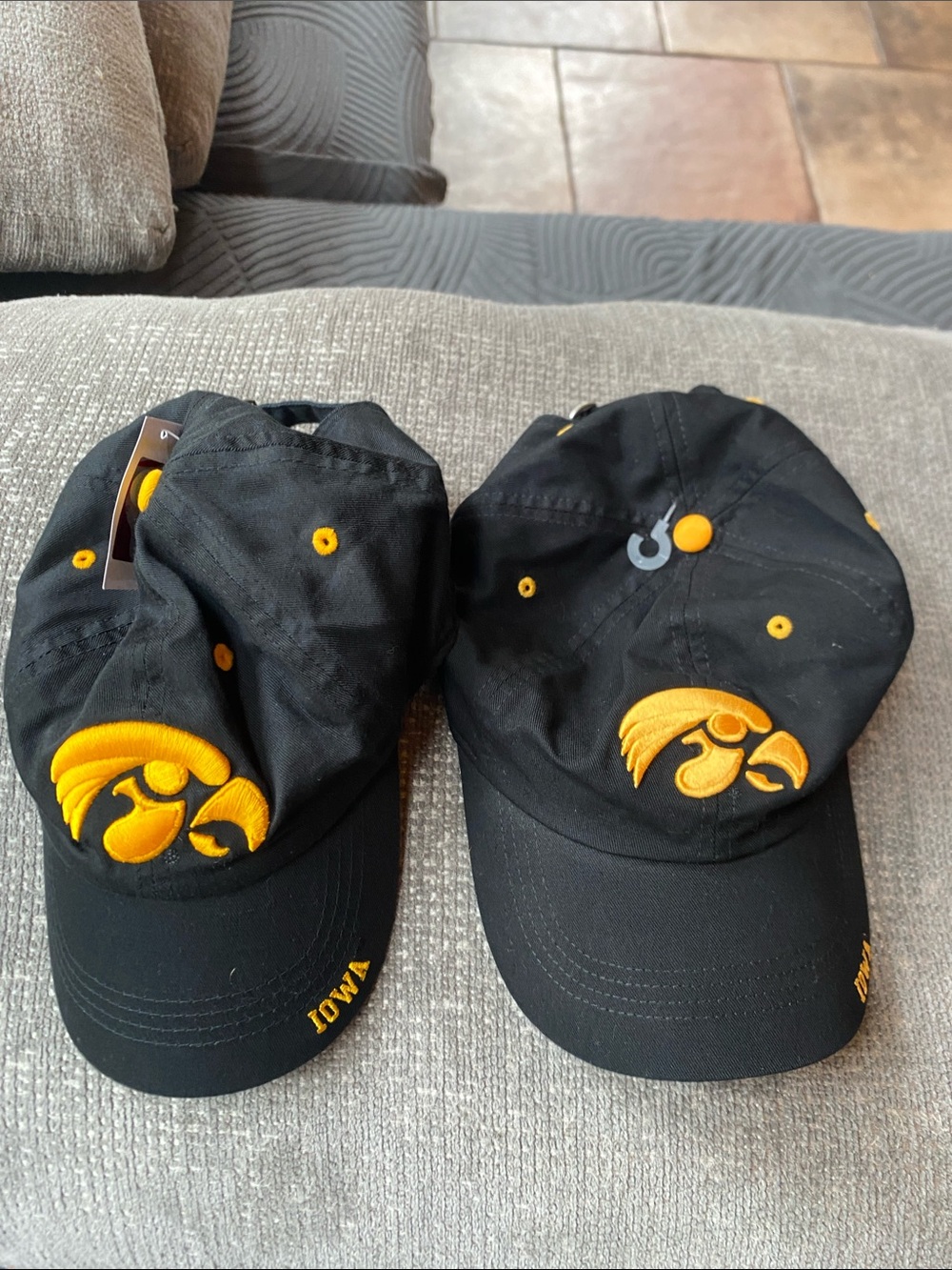 Captivating Iowa  Hawkeyes Black & Gold Embroidered Cap Bundle